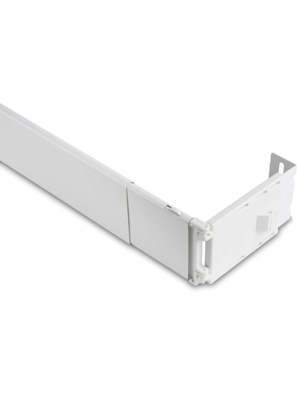 Adjustable Wide Pocket Curtain Rod 28-48 Inch - Elegant White Home Decor